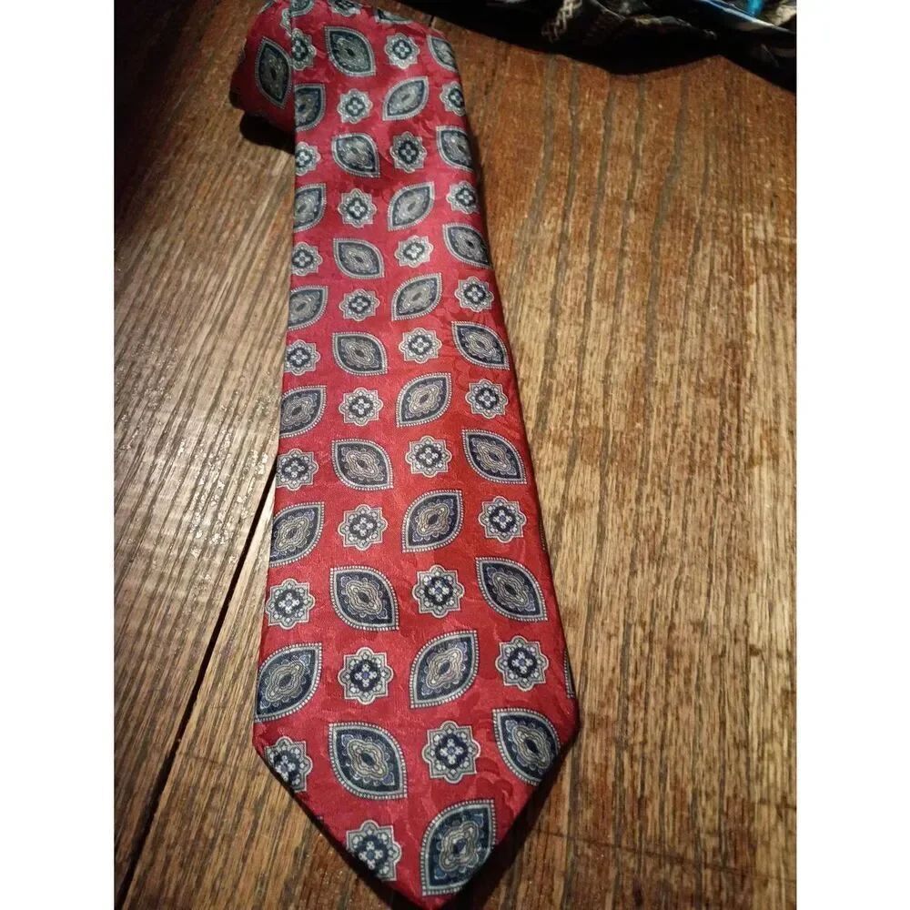 Pierre Cardin Silk Red Grey Blue Mens Neck Tie Office Wedding Formal Business